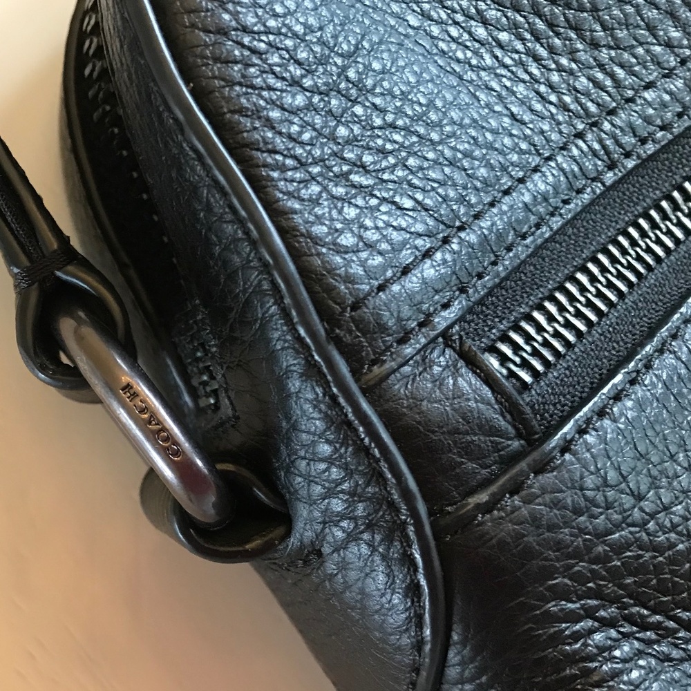 COACH BLACK HOUSTON FLIGHT BAG - Picture 6 of 12